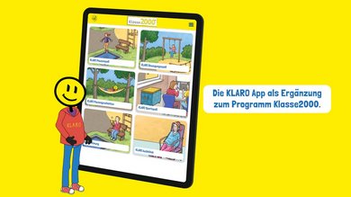 KLARO App mit Bewegungspausen, Atemübung und Pausengeschichten